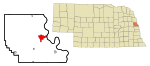 Washington County Nebraska Incorporated and Unincorporated areas Blair Highlighted